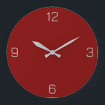 Maroon / Dark Red 800000 with Add a Name Option Large Clock<br><div class="desc">A full scale PNG image based on the HEX code (six-digit hex triplet) shown. Use this code to mix, match and customise any other item to go with this, or to add to other collections. Hex codes may be used to customise most text and background colours on Zazzle products. You...</div>