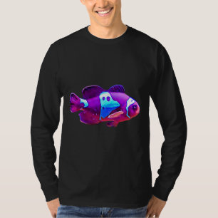 Maroon Designer Clownfish Saltwater Fish T-Shirt