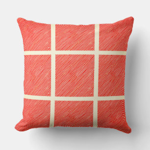 Maroon Diagonal Lines  Cushion