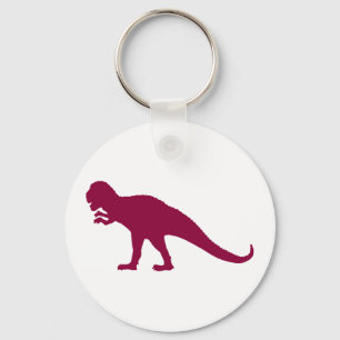 Maroon Dinosaur Key Ring