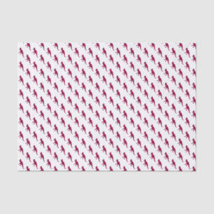 Maroon Dinosaur Pattern Tissue Paper