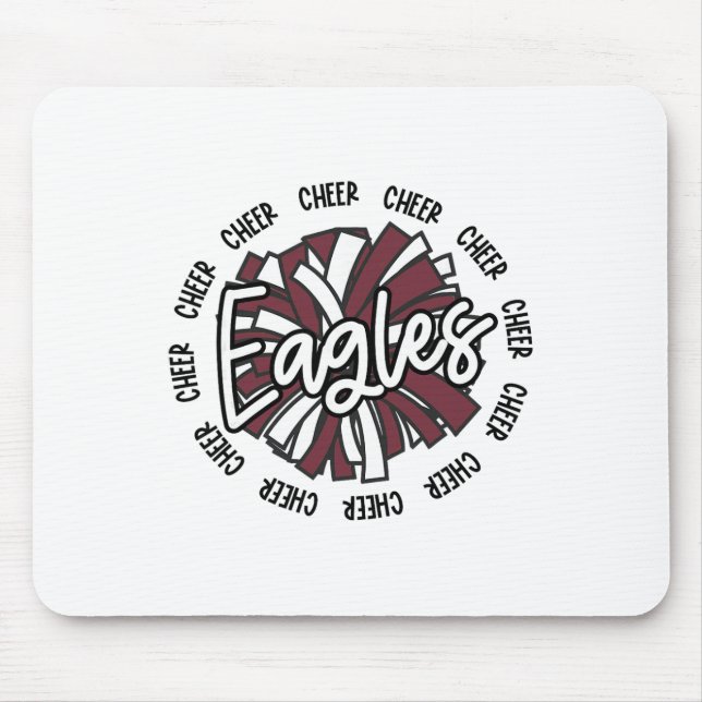 Maroon Eagles Cheer Mum Cheerleading Team Squad Co Mouse Pad (Front)