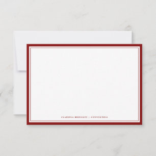 Maroon Flat Note Card