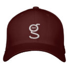 Maroon Flex Fit Cap w White Embroidered Logo