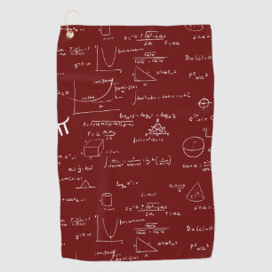 Maroon Formulas Equations Math  Golf Towel