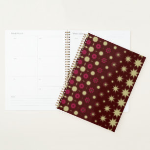 Maroon Geometric design planner