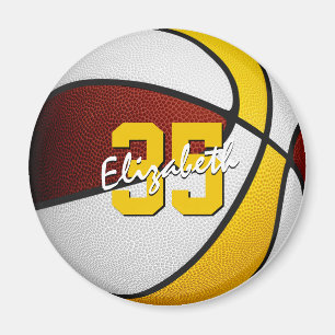 maroon gold basketball team party favours magnet