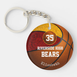 Maroon gold girls basketball play like a girl key ring