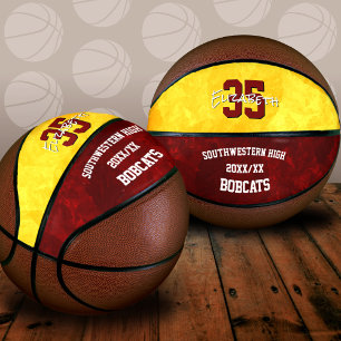 maroon gold girls' team spirit commemorative basketball
