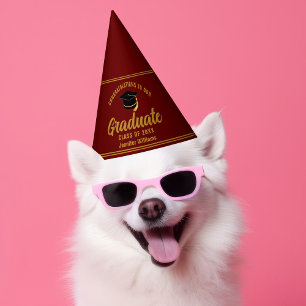 Maroon Gold Graduate Custom 2025 Graduation Party Party Hat