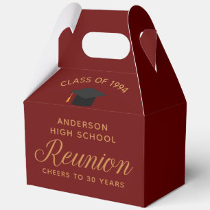 Maroon Gold High School Alumni Reunion Party Favour Box