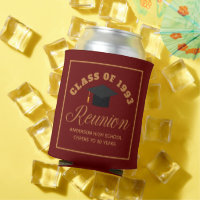 Maroon Gold High School Reunion Personalised Party