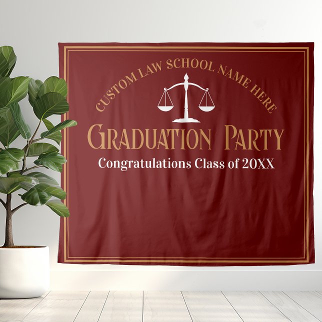 Maroon Gold Law School Graduation Photo Booth Tapestry (Creator Uploaded)