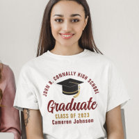 Maroon Gold Script Graduate Custom Graduation