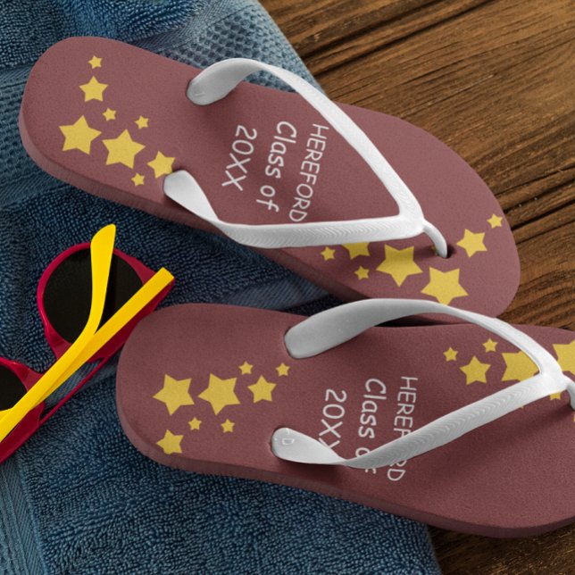 Maroon & Gold Senior Class Graduation Flip Flops (Creator Uploaded)