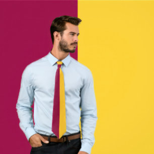 Maroon & Gold Split Colour  Tie