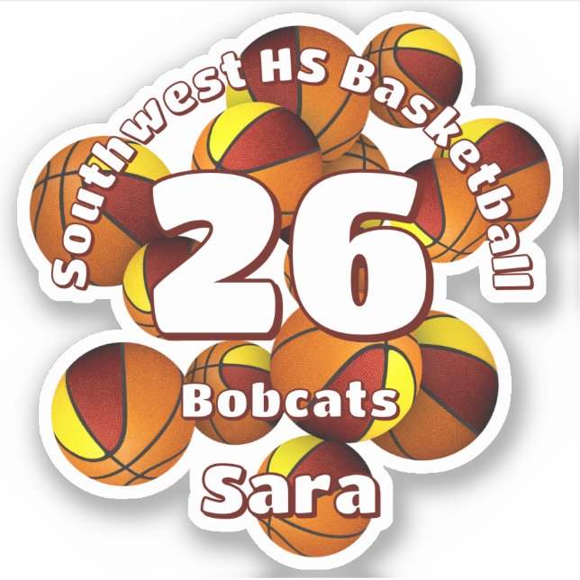 maroon gold team colours basketballs kids team nam (Front)