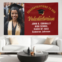 Maroon Gold Valedictorian Photo Graduation Party
