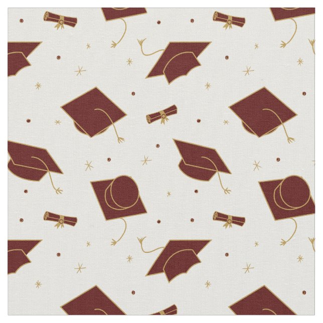 Maroon Graduation Cap Toss Fabric (Close Up)