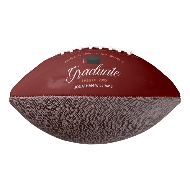 Maroon Graduation Custom Graduate 2024 Football (Rotated 270)