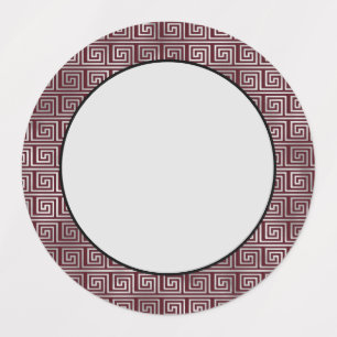 Maroon Grey Ancient Greek Art Elegant Pattern