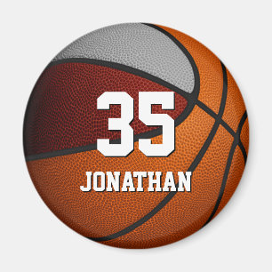 maroon grey basketball sports team gifts magnet