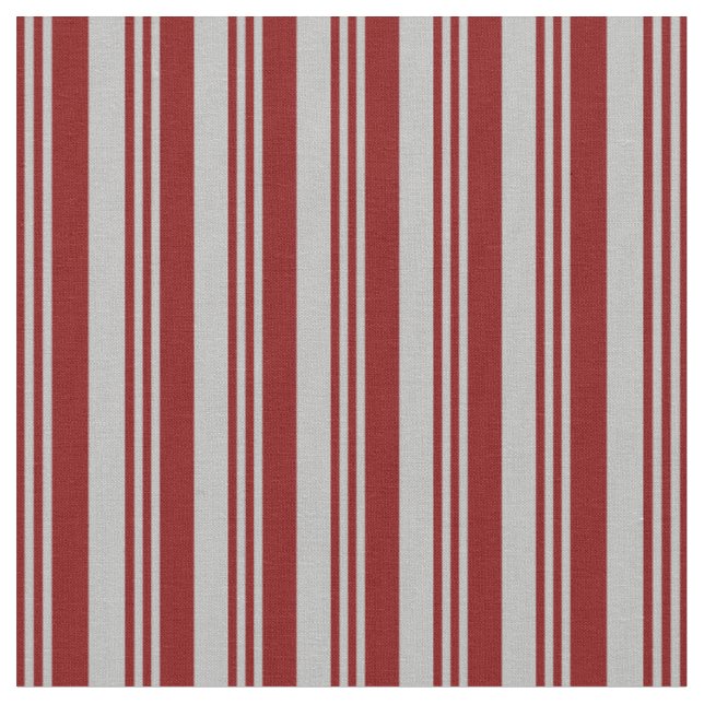 Maroon & Grey Lines Fabric (Close Up)