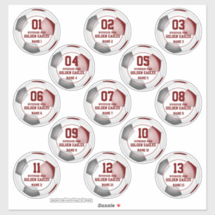 maroon grey soccer team colours set of 13 custom