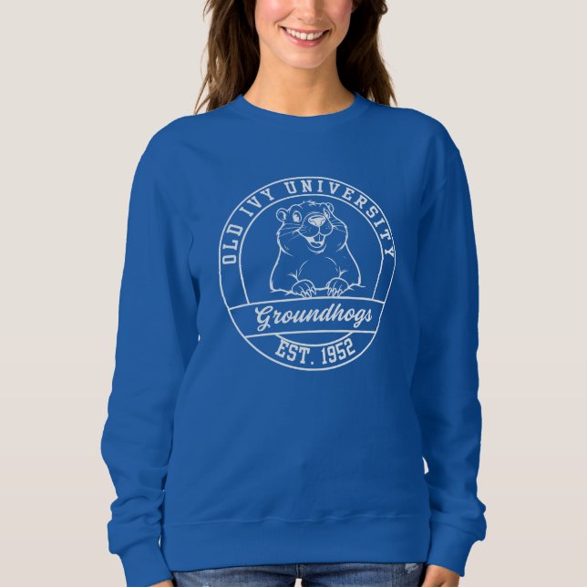 Maroon Groundhogs Dark Sweatshirt - Women's (Front)