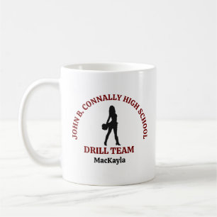 Maroon High School Drill Team Dancer Personalised Coffee Mug
