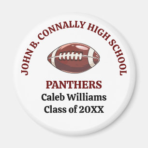 Maroon High School Football Team Customised Magnet