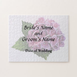 Maroon Hydrangea Wedding Products Jigsaw Puzzle