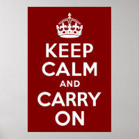 Maroon Keep Calm and Carry On