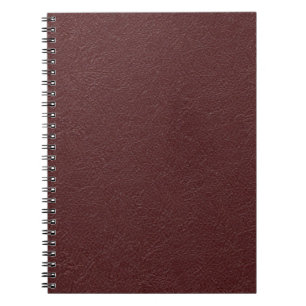 Maroon Leather Spiral Notebook