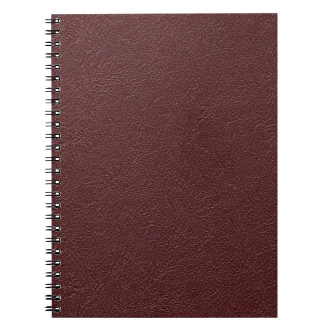 Maroon Leather Spiral Notebook (Front)