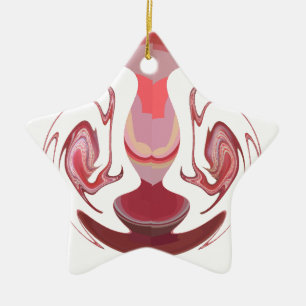 Maroon Majesty: Rustic Radiance Textured African Ceramic Tree Decoration