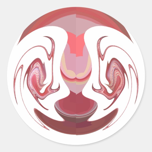 Maroon Majesty: Rustic Radiance Textured African  Classic Round Sticker (Front)