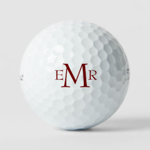 Maroon Monogram Titleist VI Golf Balls