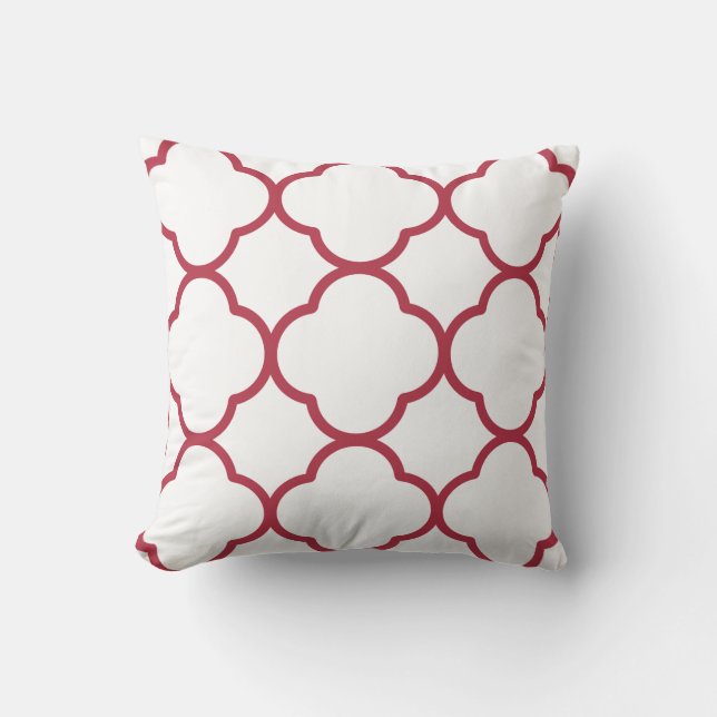 Maroon Moroccon Design Cushion (Front)