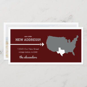 Maroon New State, New Address! Texas Moving