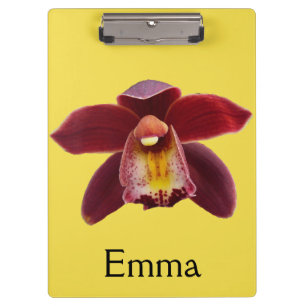 Maroon Orchids I Beautiful Red Floral Clipboard