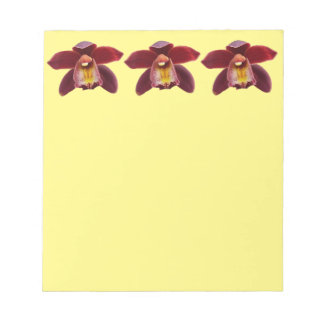 Maroon Orchids I Beautiful Red Floral Notepad
