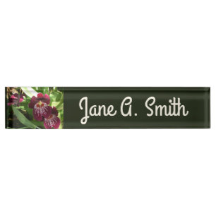 Maroon Orchids II Nameplate