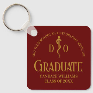 Maroon Osteopathic Medical School Graduation Key Ring