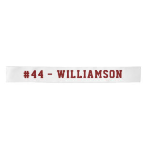 Maroon Personalised Name and Number Homecoming Satin Ribbon