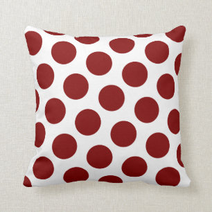 Maroon Polka Dot Pattern Cushion