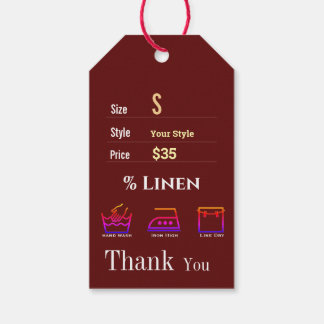 Maroon Price Gift Tags