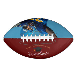 Maroon Red Graduation Custom 2026 Graduate Photo Football