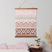 Maroon Red Mauve Blush Pink Taupe Beige Tribal Art