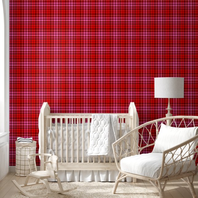 Maroon Red Pink Plaid Tartan Design  Wallpaper (Kids)